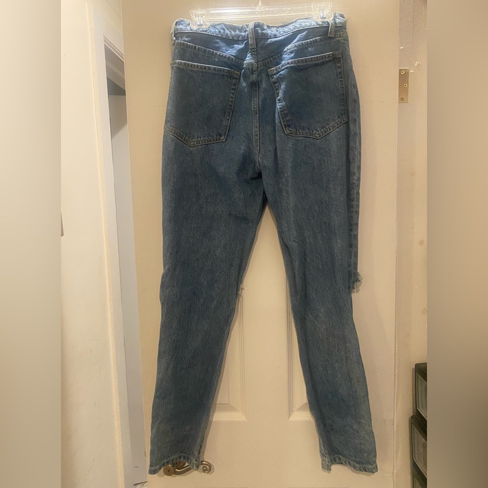 WeWoreWhat High Rise Button-Fly Blue Jeans - Picture 2 of 3